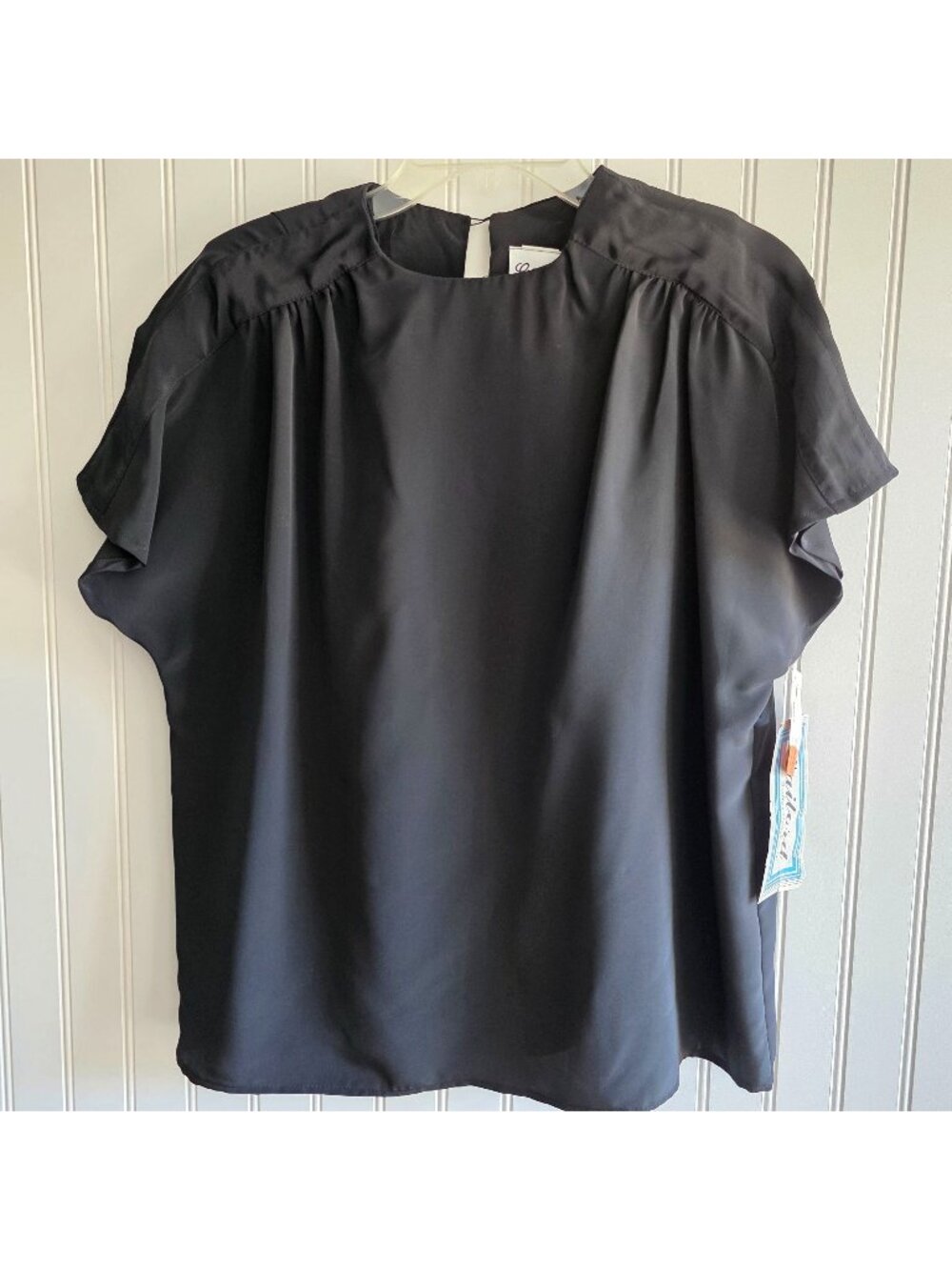 Vintage Gailord Whimsygoth Blouse 10 Black Deadstock Romantic Capsule Retro Twee